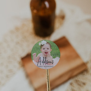 ONE Birthday Classic Round Sticker