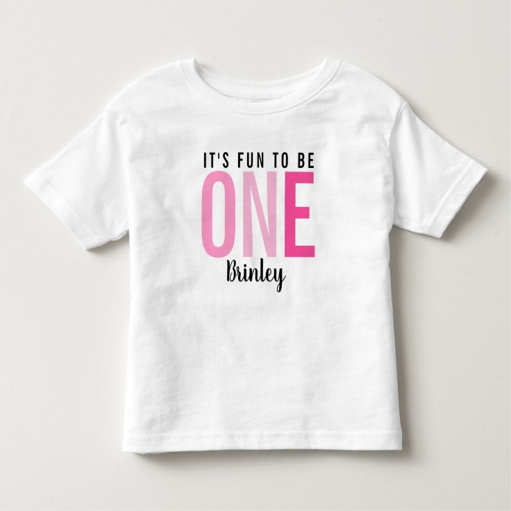 ONE Birthday Shirt Girl | Zazzle
