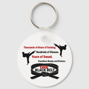 ONE Black Belt 1 KARATE T-SHIRTS & APPAREL Keychain