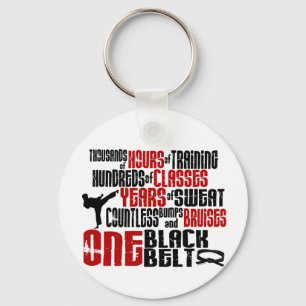 ONE Black Belt 2 KARATE T-SHIRTS & APPAREL Keychain