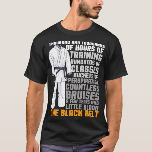 One Black Belt Martial Arts Trainer Student Coach  T_Shirt