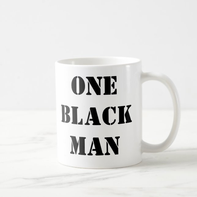 ONE BLACK MAN Coffee Mug (Right)