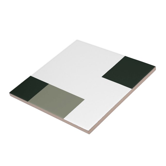 One Black Square, Small (4.25" x 4.25") Ceramic Tile (Side)