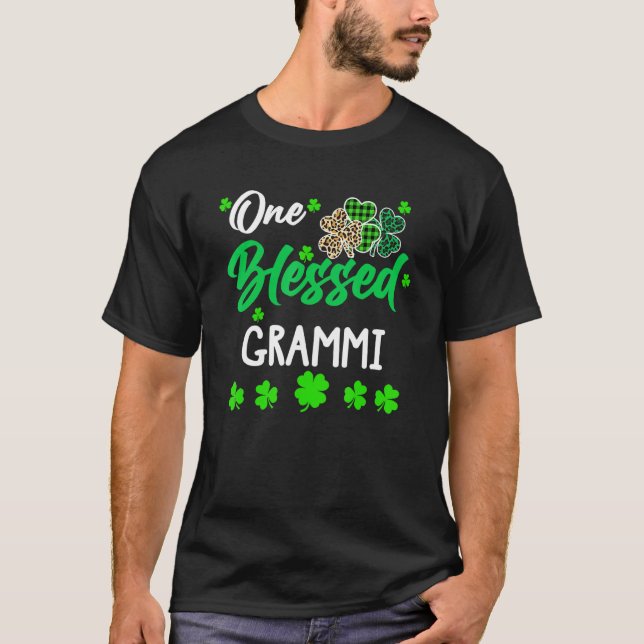 One Blessed Grammi C St  Patrick's Day Irish T-Shirt (Front)