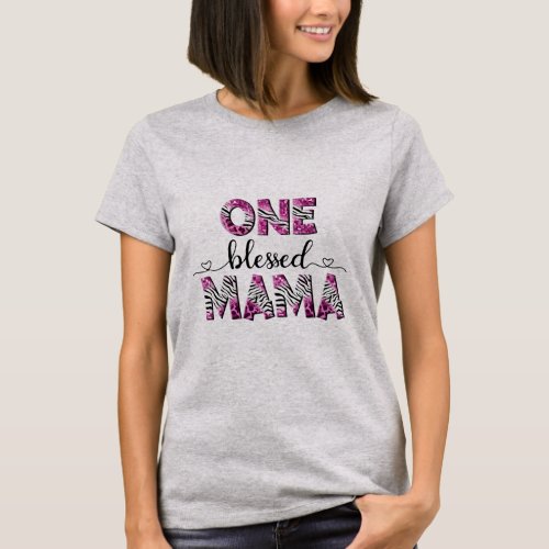One Blessed mama sublimation  T_Shirt