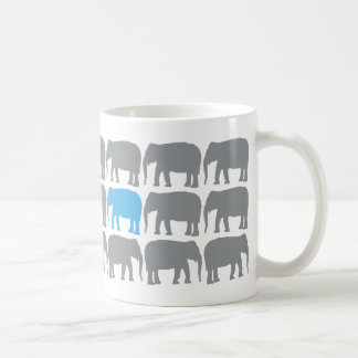 One Blue Elephant in the Herd Mug