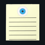 One Blue Eye Notepad<br><div class="desc">One Blue eye. Colors in design are black, white and blue. Everything in this design is round. Not much else to say about it. Walking around with a eye on your clothing would be pretty creepy looking. The constant staring would scare me. Press customize it, and change the background colors...</div>