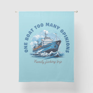 One boat too many Opinions, Family fishing trip Sheer Curtains