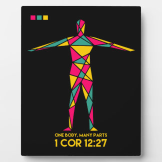 One Body Many Parts Cubism (1 Corinthians 12:27) Plaque