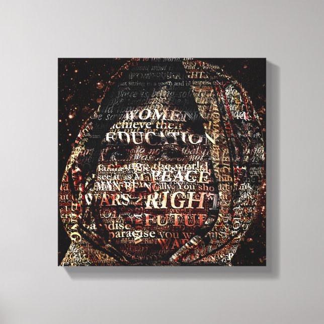 One book, one pen, one child, and one teacher can canvas print (Front)