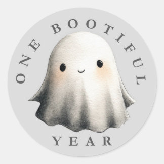 One Bootiful Year Ghost First Birthday Sticker