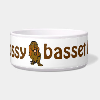 One Bossy Basset Hound Dog Bowl