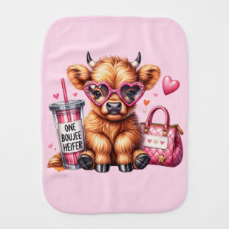 One Boujee Heifer Baby Burp Cloth