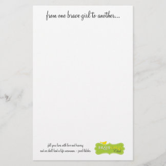 One Brave Girl to Another Stationary Stationery