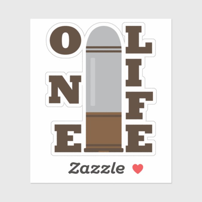 One Bullet, One Life, Destroy One Family Sticker (Sheet)