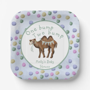 One bump Two bump Twin Baby Shower Paper Plates