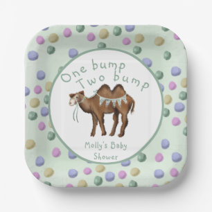 One bump Two bump Twin Baby Shower Paper Plates