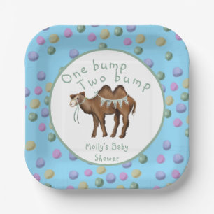 One bump Two bump Twin Baby Shower Paper Plates