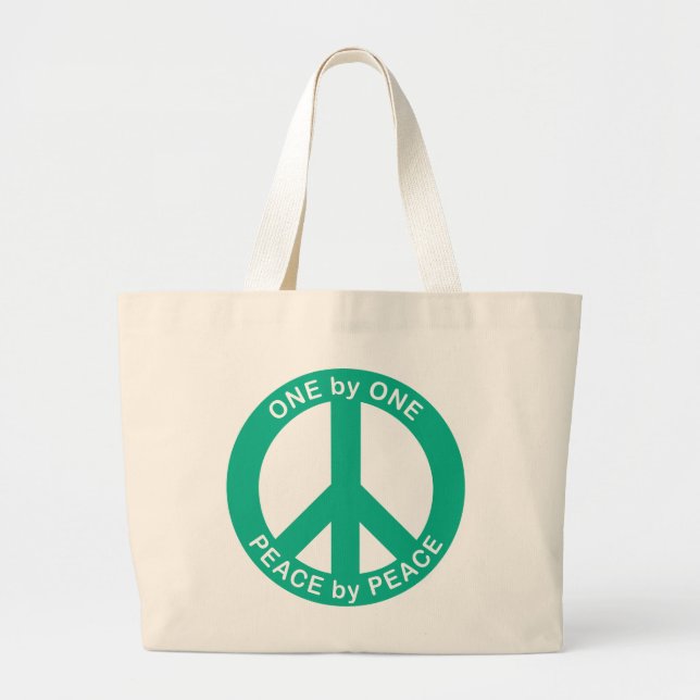 One by One Peace by Peace Jumbo Tote (Front)