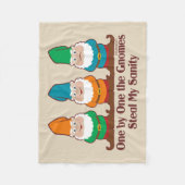 One By One The Gnomes Fleece Blanket (Front)