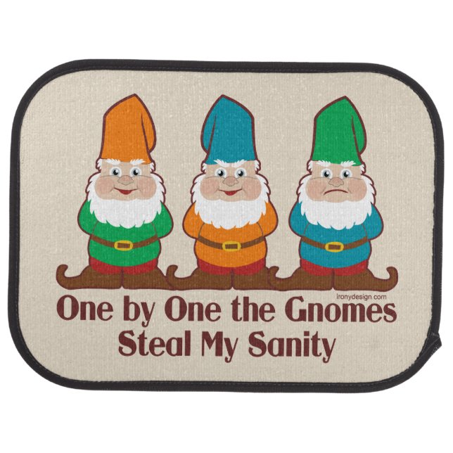 One by one the Gnomes Funny Design Car Mat (Rear)