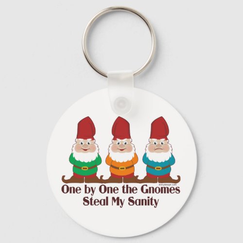 One By One The Gnomes Humor Keychain