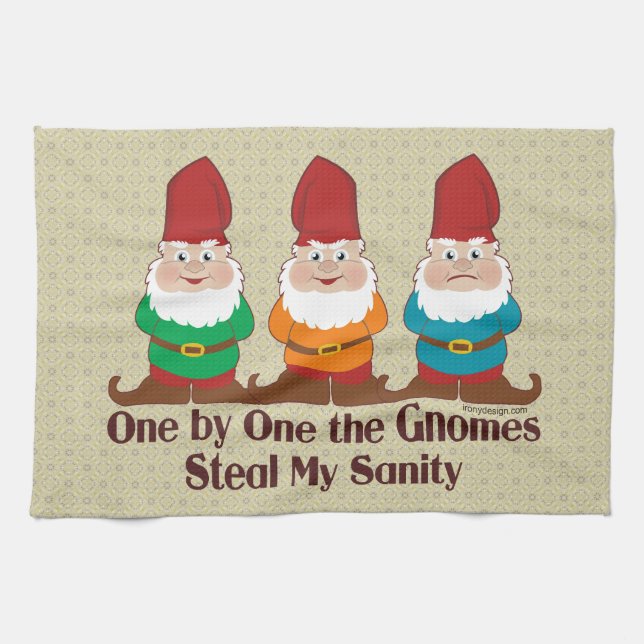 One By One The Gnomes Kitchen Towel (Horizontal)