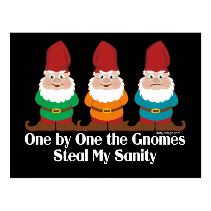 One By One The Gnomes Post Card