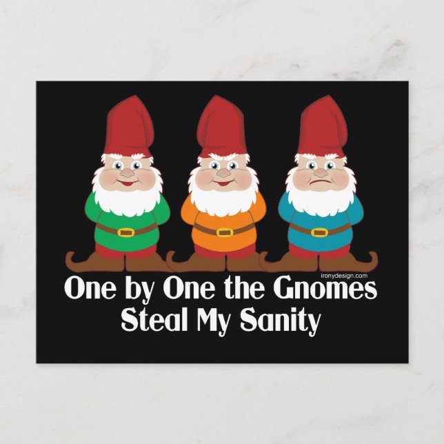 One By One The Gnomes Postcard (Front)