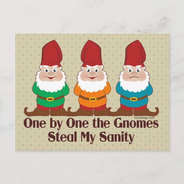 One By One The Gnomes Postcard (Front)