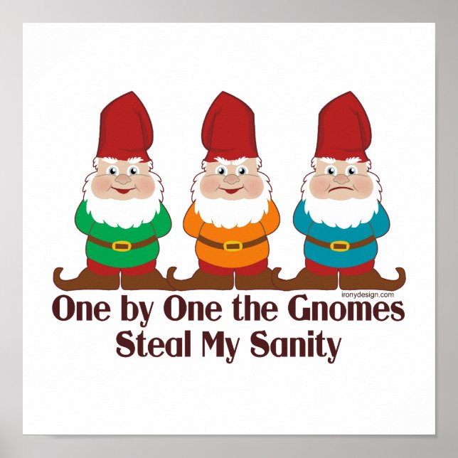One By One The Gnomes Posters (Front)