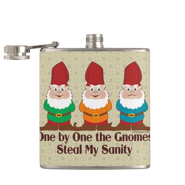 One by one the Gnomes steal my sanity Flask (Opened)