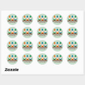 One By One The Gnomes Steal My Sanity Green Classic Round Sticker (Sheet)