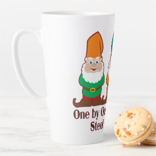One By One The Gnomes Steal My Sanity Latte Mug