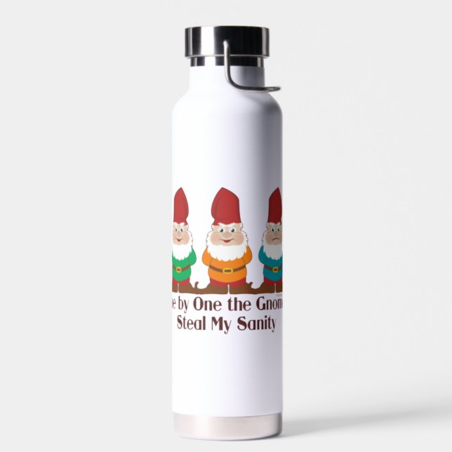 One By One the Gnomes  Water Bottle (Left)