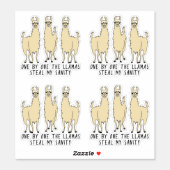 One by One the Llamas Steal my Sanity Contour Sticker (Sheet)