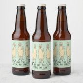 One by One the Llamas Steal my Sanity Funny Beer Bottle Label (Bottles)