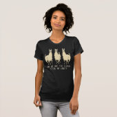 One by One the Llamas Steal my Sanity Funny Dark T-Shirt (Front Full)
