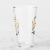 One by One the Llamas Steal my Sanity Funny Glass (Left)
