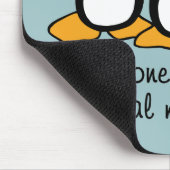 One by One The Penguins Funny Saying Design Blue Mouse Pad (Corner)
