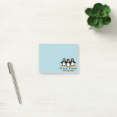 One by One The Penguins Funny Saying Design Blue Post-it Notes (Office)