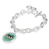 One by One The Penguins Funny Saying Design Bracelet (Side)