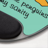 One by One The Penguins Funny Saying Design Gel Mouse Pad (Right Side)