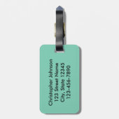 One by One The Penguins Funny Saying Design Luggage Tag (Back Vertical)