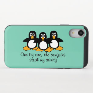 One by One The Penguins (Green) iPhone XR Slider Case