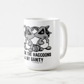 One By One The Raccoons Design Coffee Mug (Front Right)