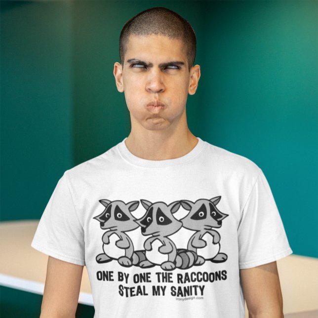 One By One The Raccoons Design T-Shirt (Creator Uploaded)
