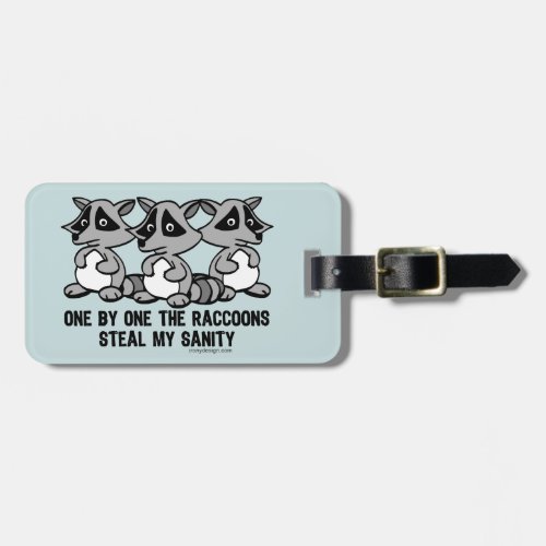 One By One The Raccoons Luggage Tag