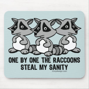 One By One The Raccoons Mouse Pad