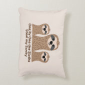 One by One the Sloths Steal my Sanity Accent Pillow (Back(Vertical))